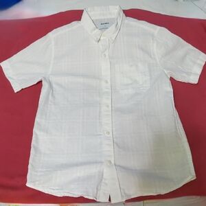 Old Navy Boy's Casual White Button Down Shirt